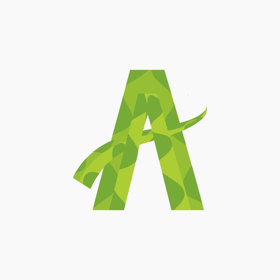 een logo, groen een logo, creatief een logo, natuur een logo vector