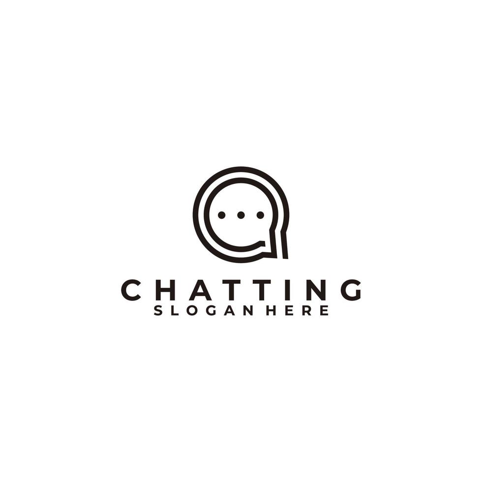 chatten logo icoon vector geïsoleerd