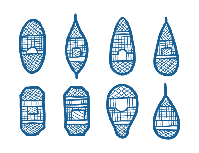 Sneeuwschoen Pictogrammen Vector