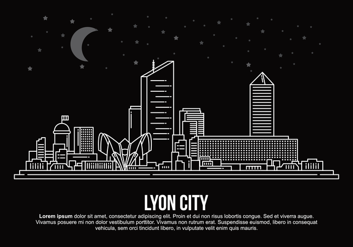 Lyon City Vector Illustratie