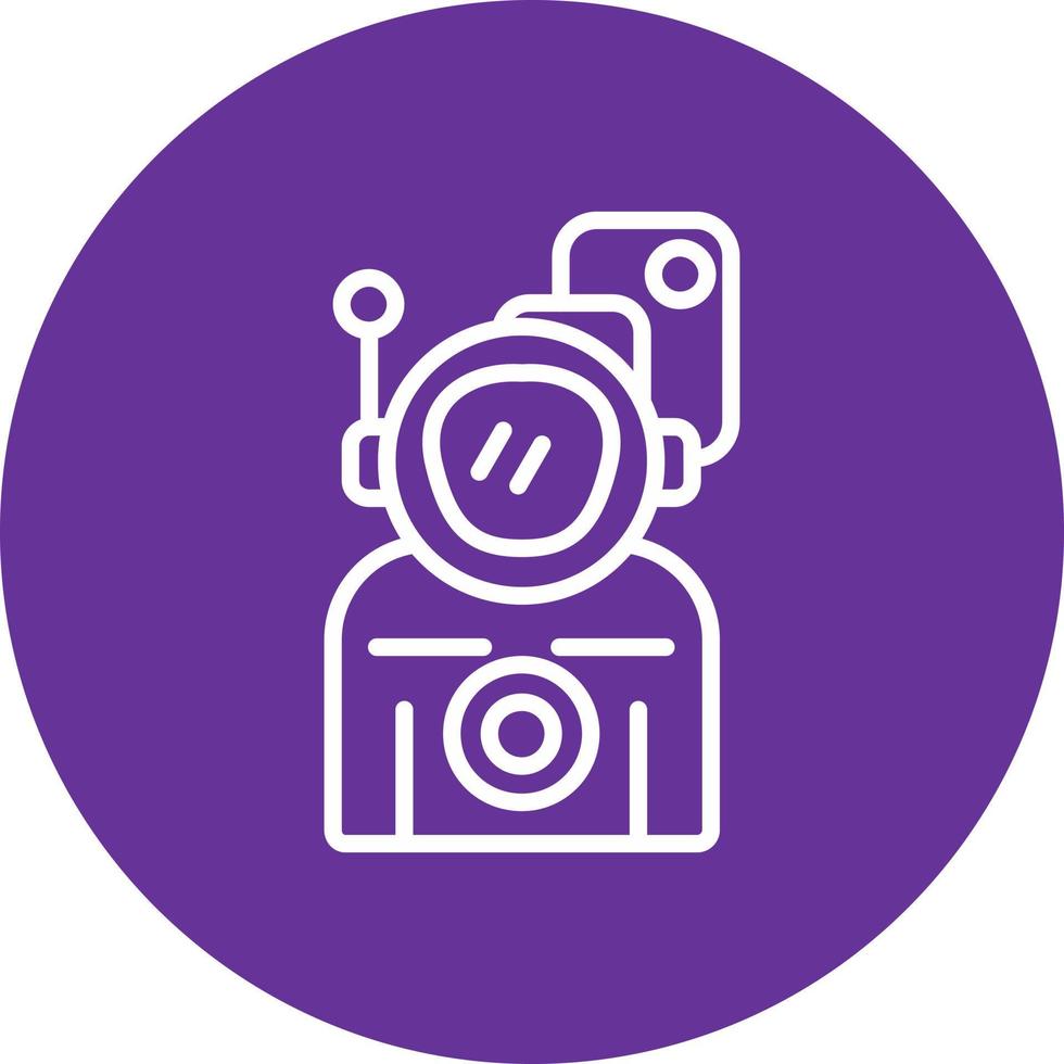 astronaut camera vector icoon