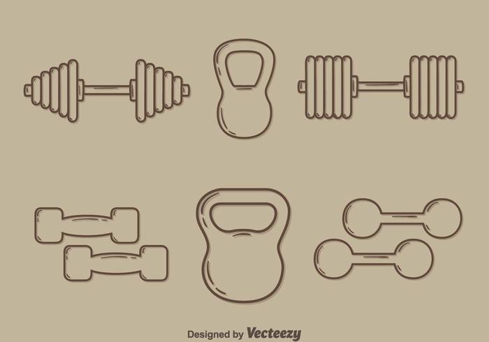 schets gewicht lifting apparatuur vector