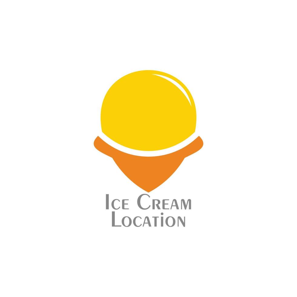 ijs room snoep pin plaats symbool logo vector