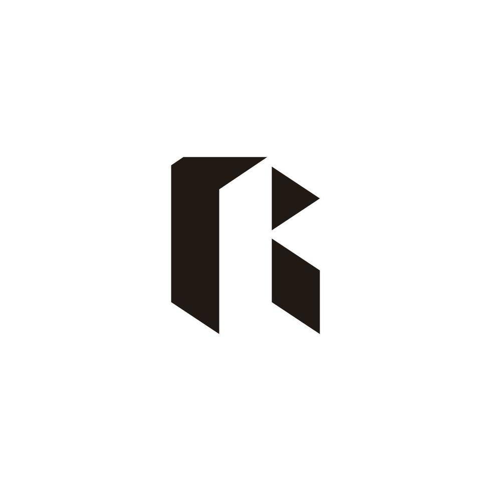 abstract brief rr gemakkelijk meetkundig vorm logo vector