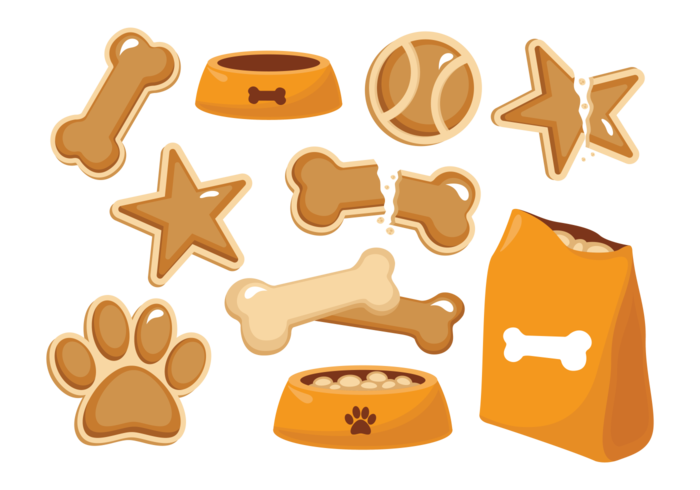 Hond Koekje Pictogrammen Vector