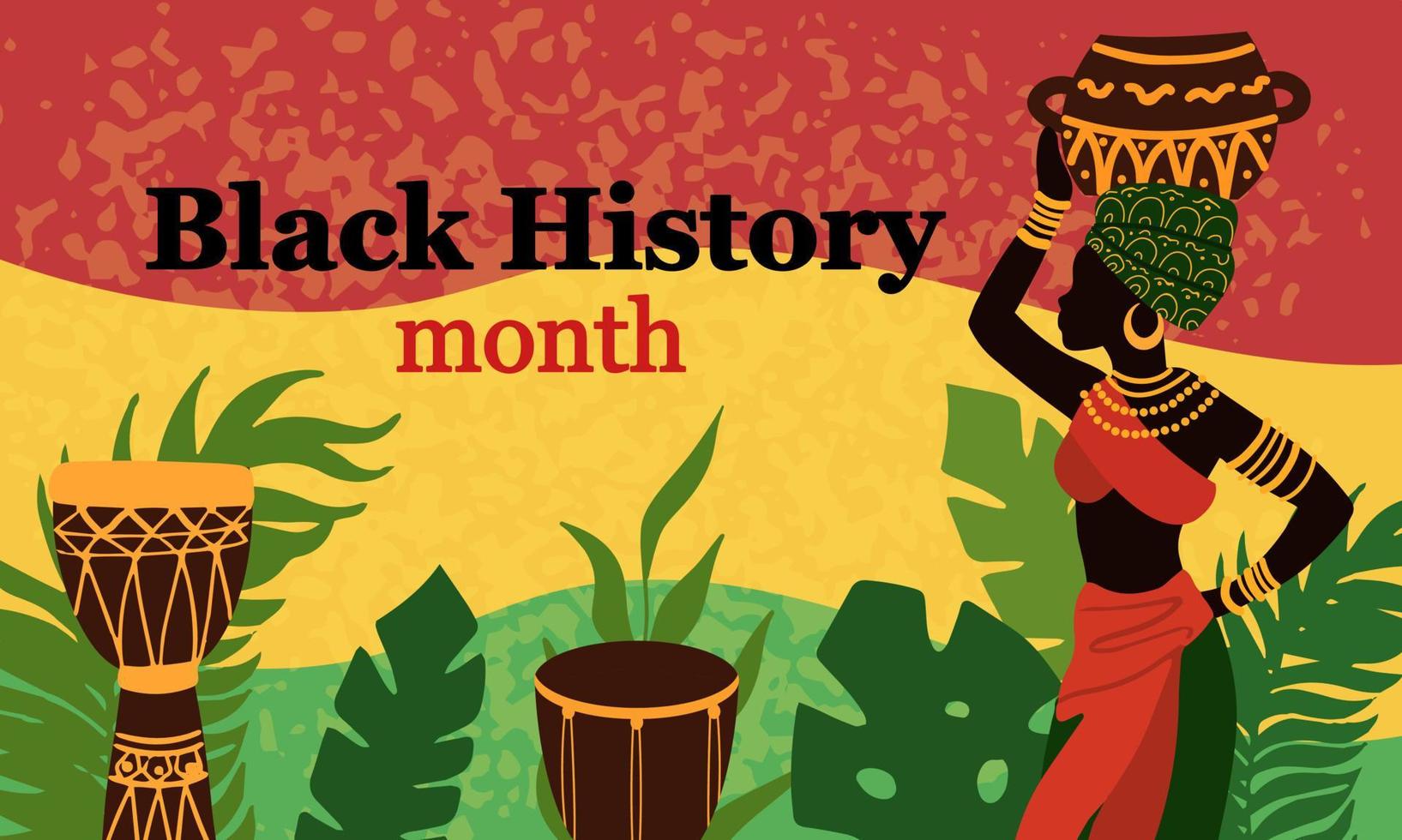 zwart geschiedenis maand vector banier vieren februari in de Verenigde Staten van Amerika en Canada