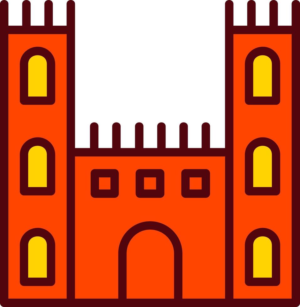 kasteel vector pictogram