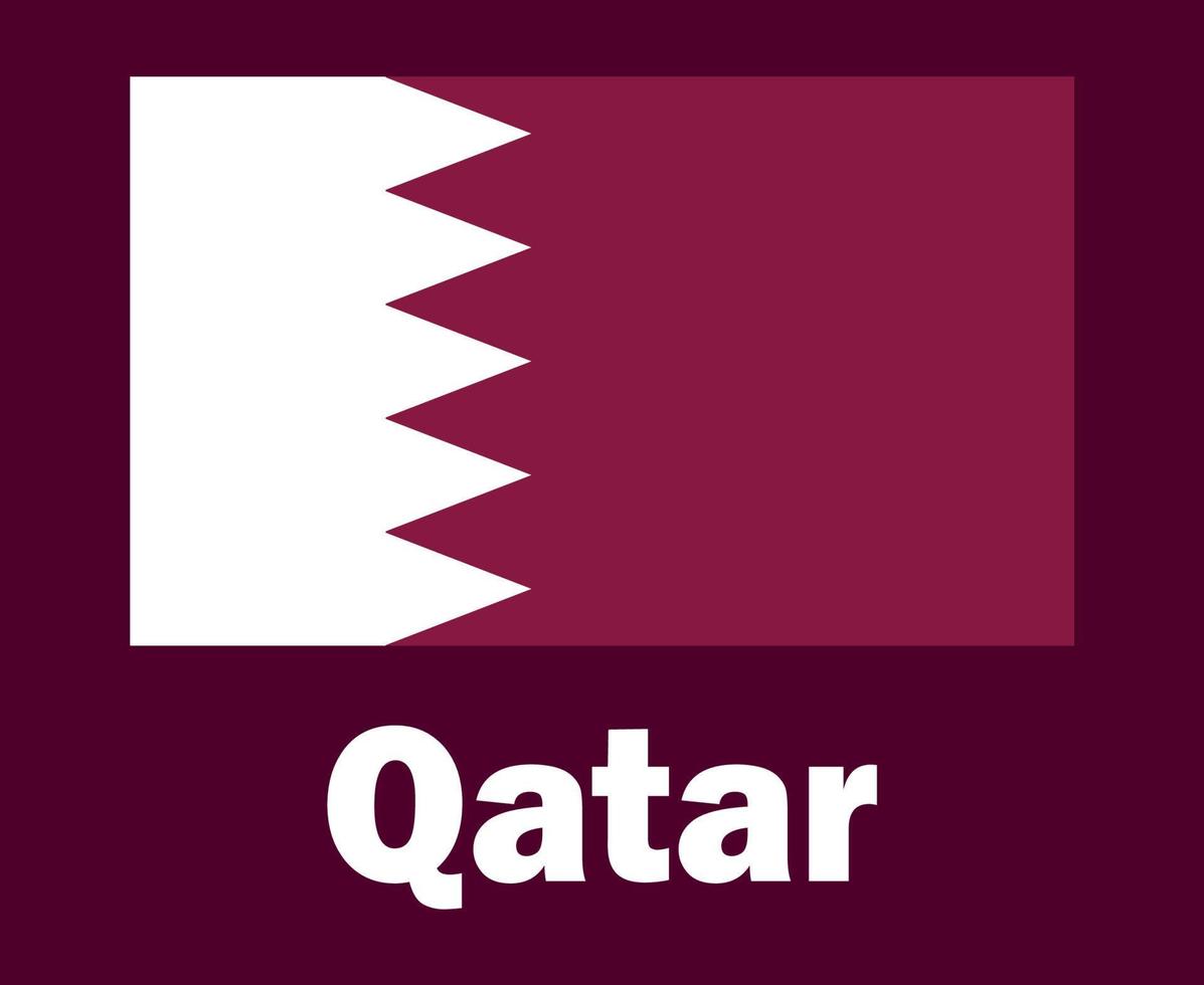 qatar vlag embleem met namen symbool ontwerp Azië Amerikaans voetbal laatste vector Aziatisch landen Amerikaans voetbal teams illustratie