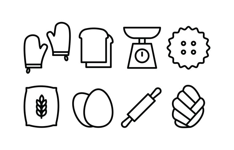 Bakkerij Icon Pack vector