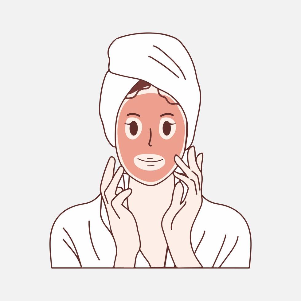 gelaats masker vector ontwerp mooi vrouw