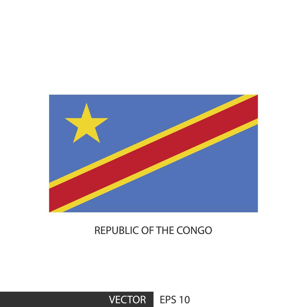 republiek van de Congo plein vlag Aan wit achtergrond en specificeren is vector eps10.