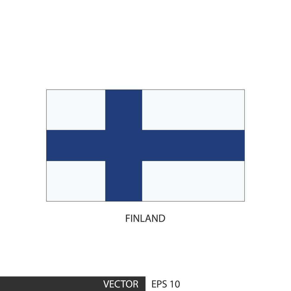 Finland plein vlag Aan wit achtergrond en specificeren is vector eps10.