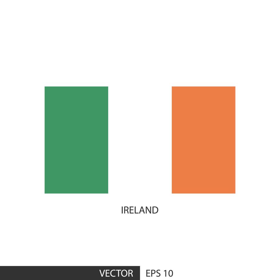 Ierland plein vlag Aan wit achtergrond en specificeren is vector eps10.