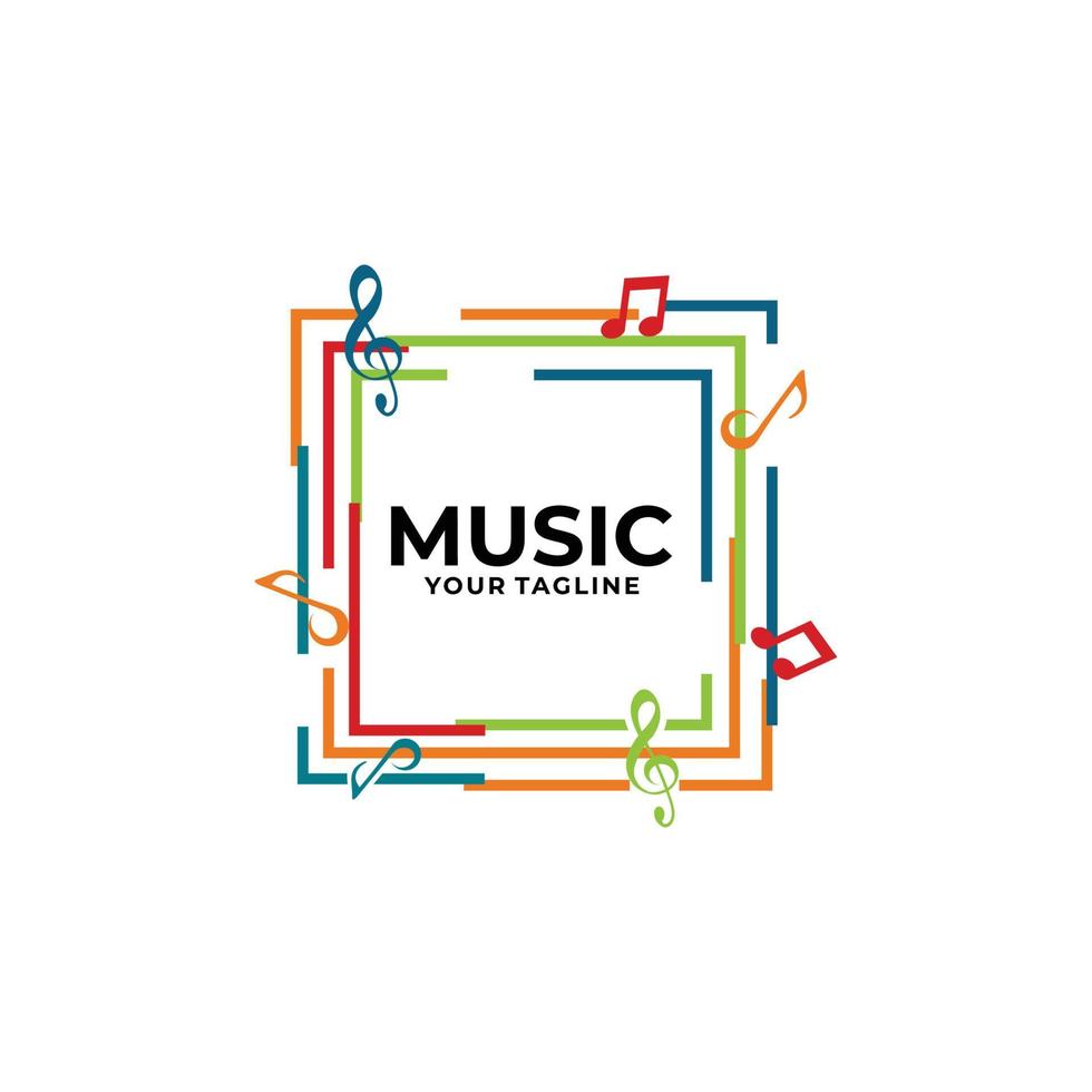 muziek logo pictogram vector geïsoleerd