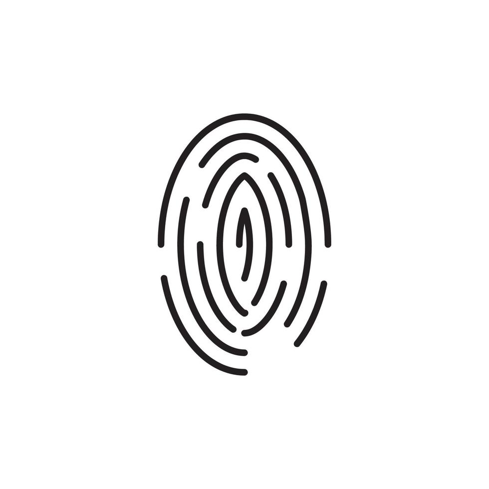 vinger afdrukken logo en symbool afbeeldingen vector