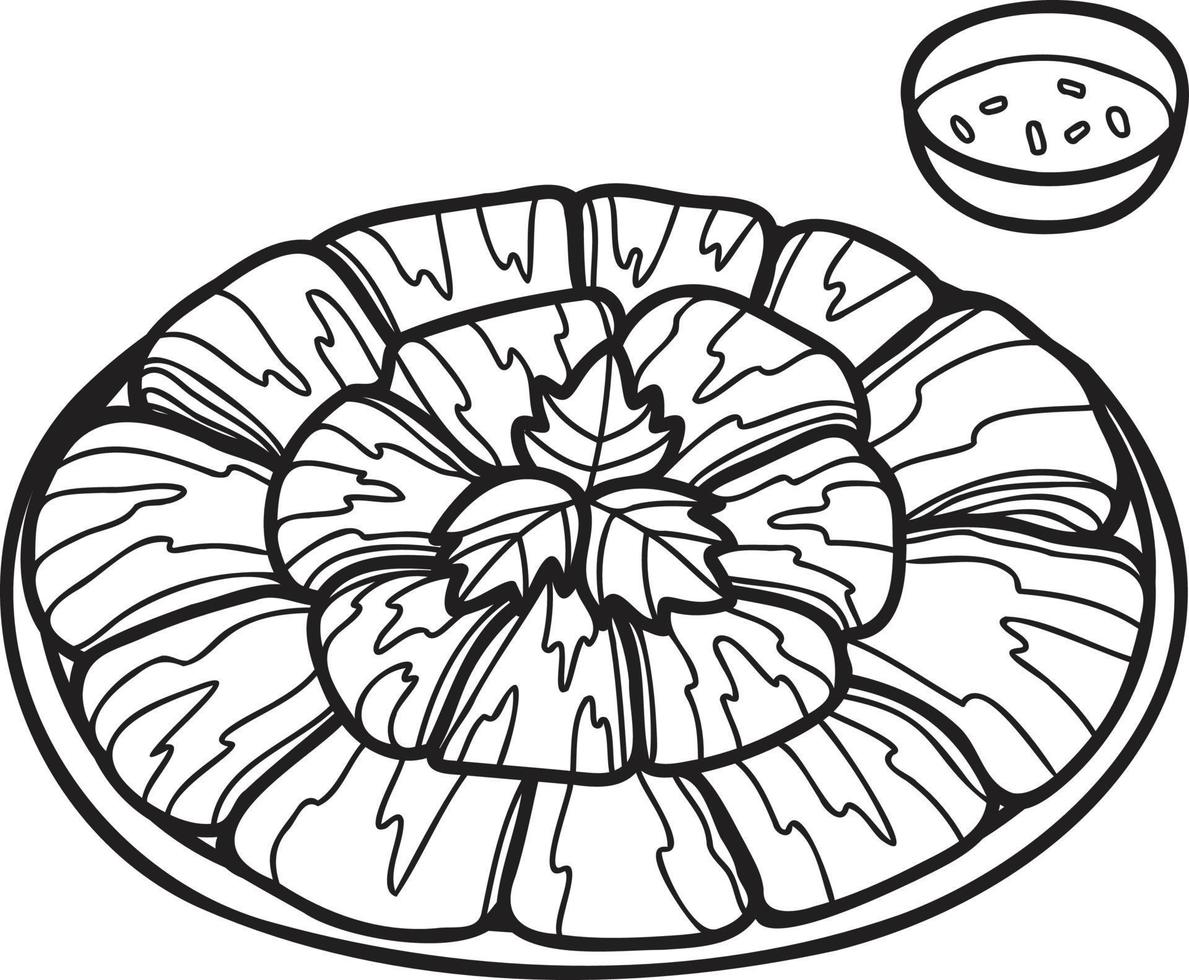 hand- getrokken vlees voor heet pot Chinese en Japans voedsel illustratie vector