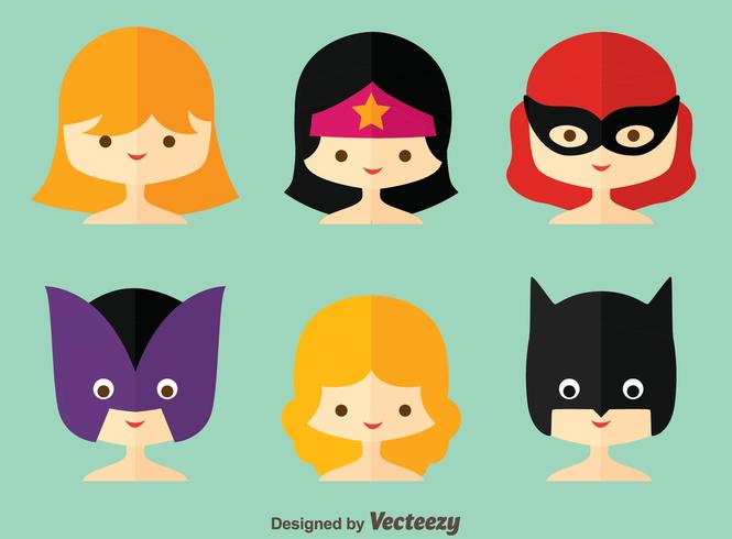 platte superwoman collectie vector