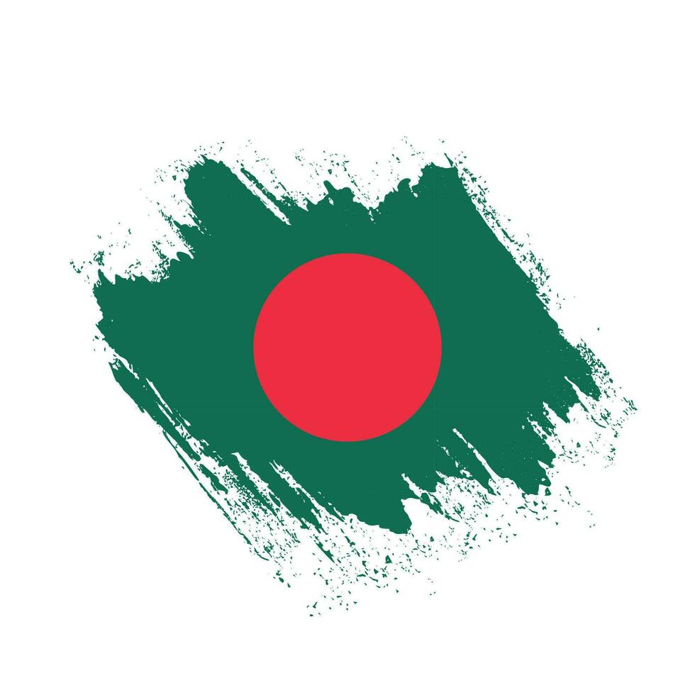 nieuw hand- verf Bangladesh abstract vlag vector