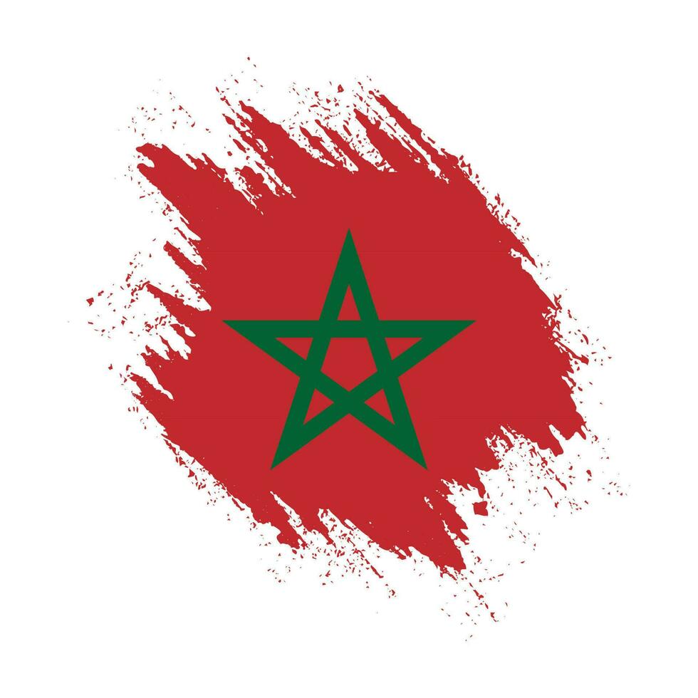 wijnoogst stijl Marokko vlag vector ontwerp