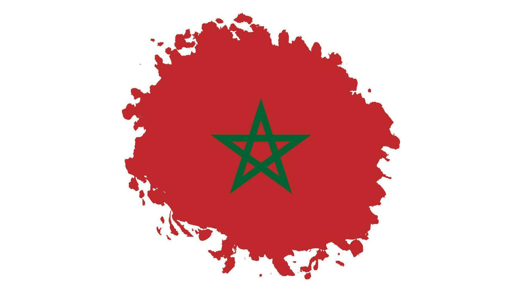 Marokko penseel kader vlag vector