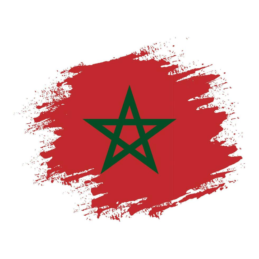 vervaagd Marokko grunge vlag vector