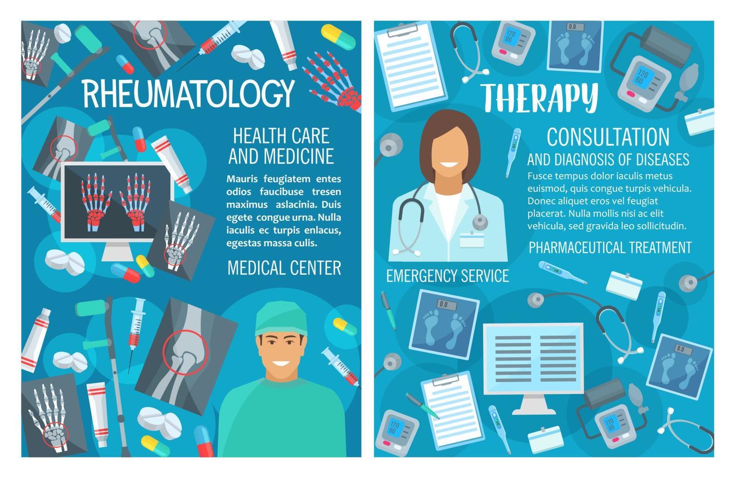 reumatologie behandeling en dokter, vector