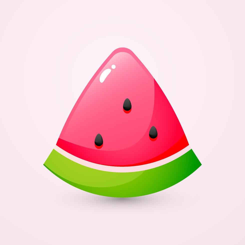 schattig watermeloen icoon vector illustratie