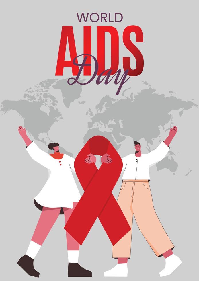 wereld AIDS dag concept. vector illustratie eps10