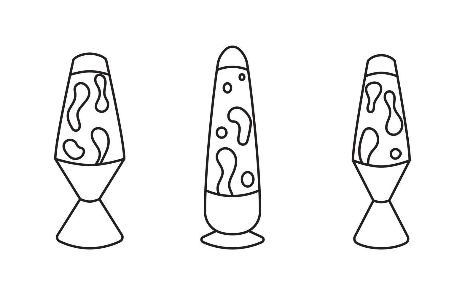 reeks van lava lamp pictogrammen geïsoleerd Aan wit achtergrond. vector illustratie