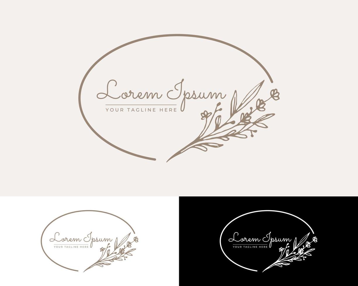 bloem logo ontwerp. luxe premie logo. vector