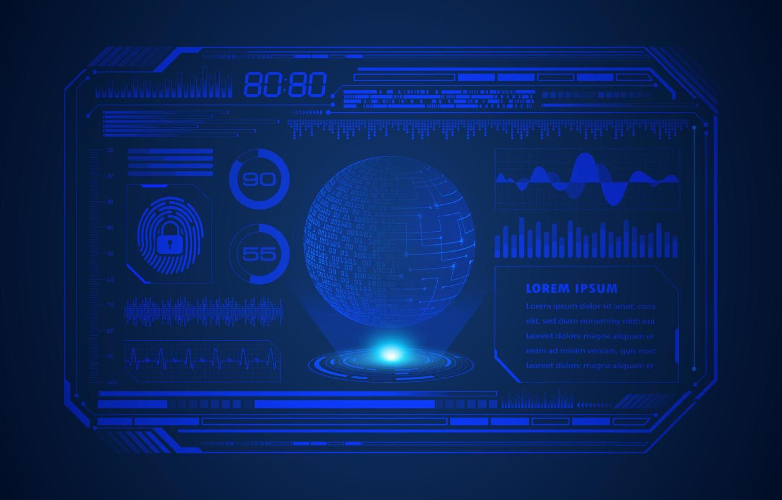 modern hud technologie scherm achtergrond vector