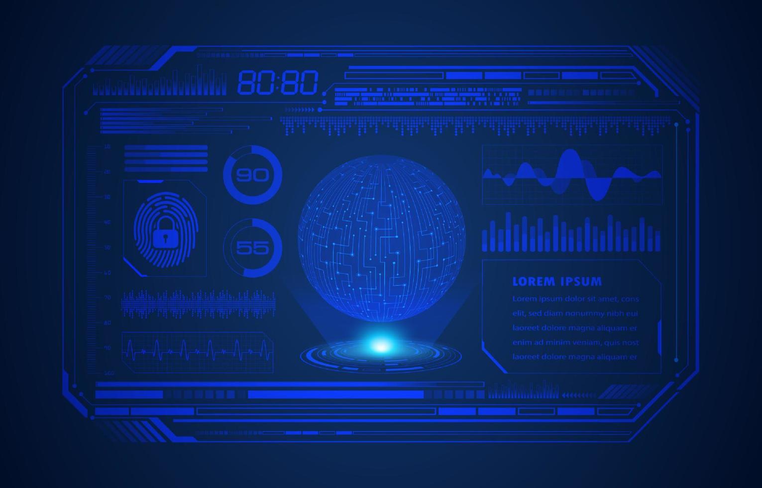 modern hud technologie scherm achtergrond vector