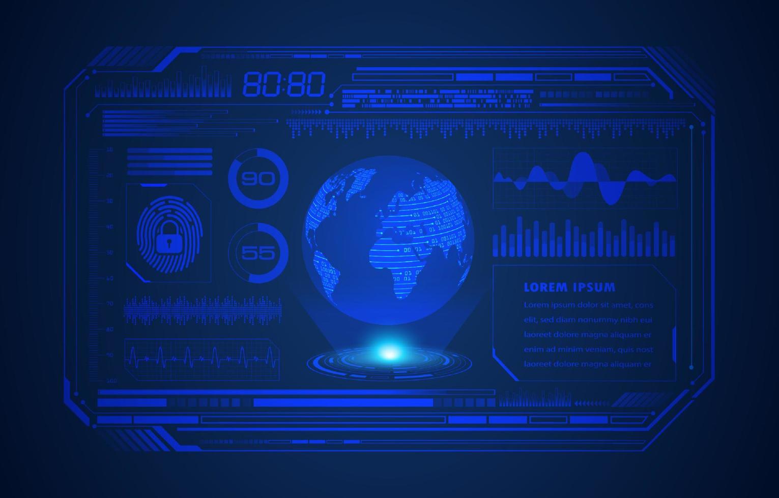 modern hud technologie scherm achtergrond vector