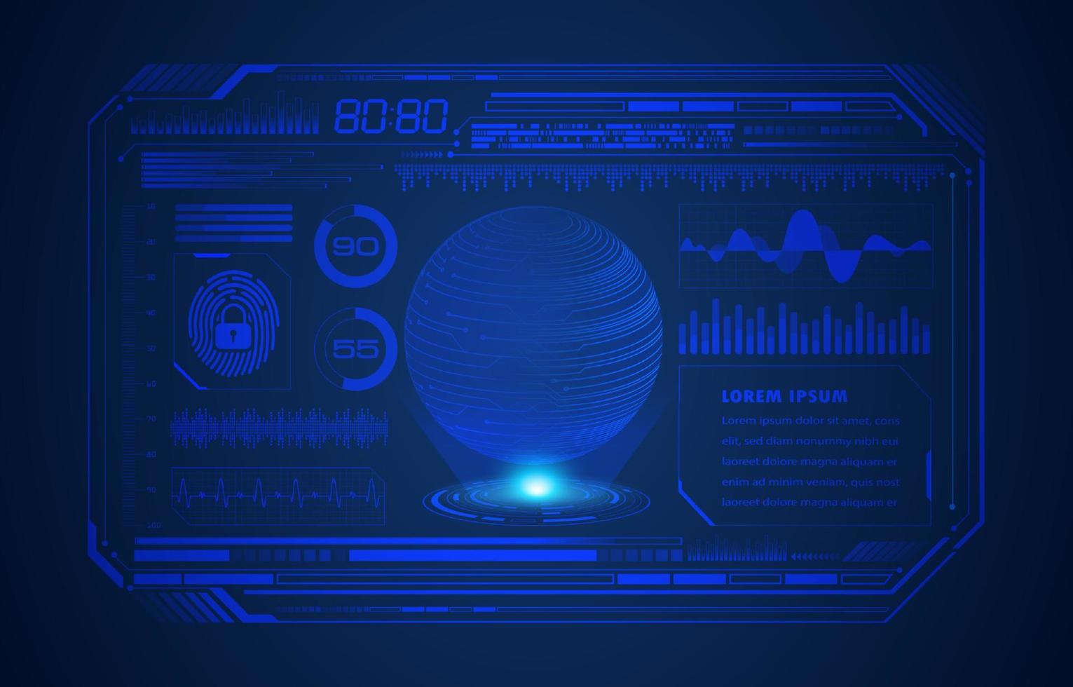 modern hud technologie scherm achtergrond vector