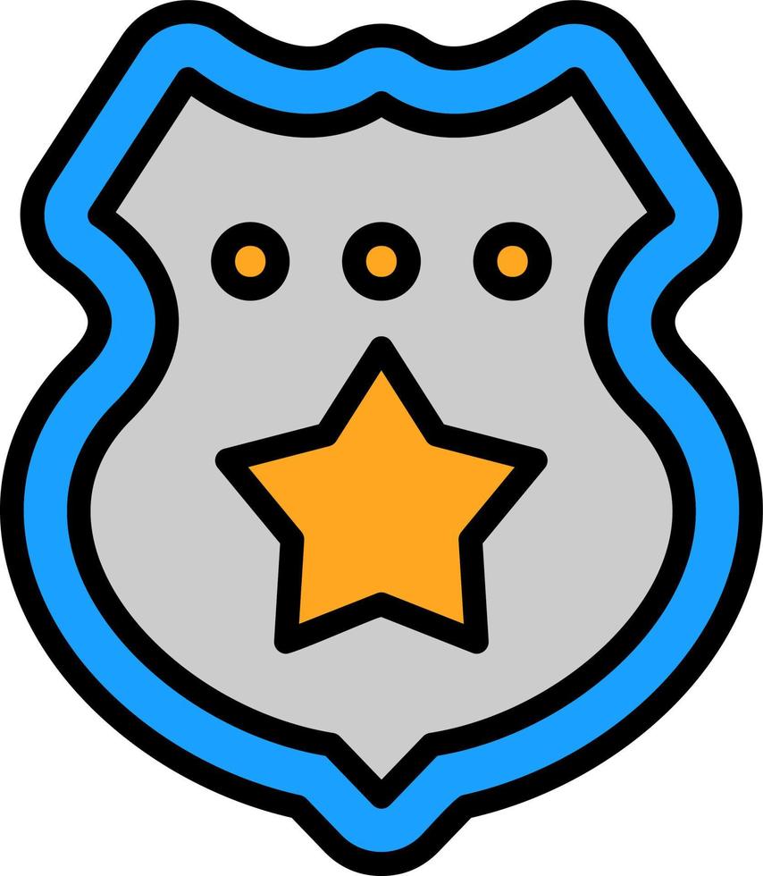 Politie insigne vector icoon ontwerp