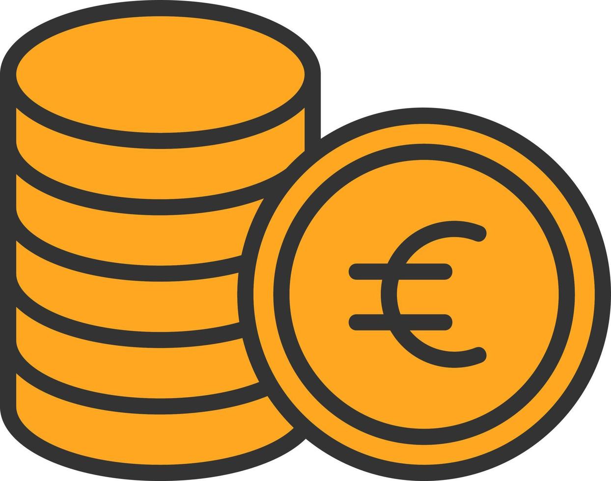 euro munt vector icoon ontwerp