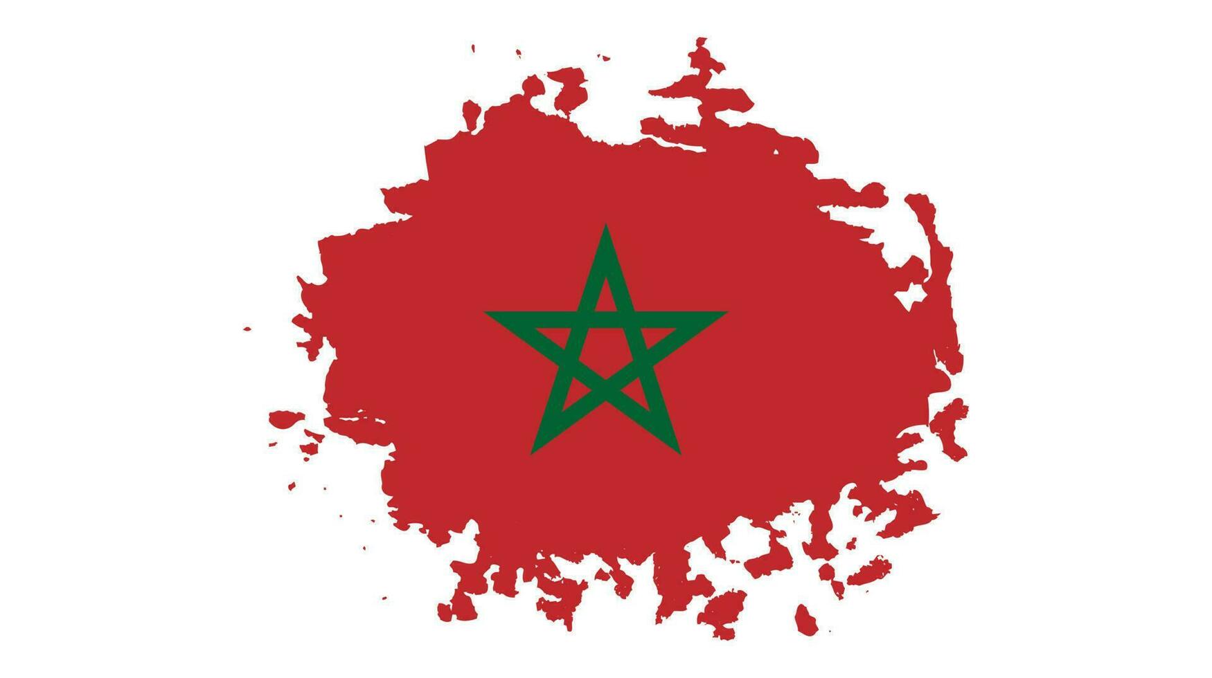 vrij borstel beroerte Marokko vlag vector beeld