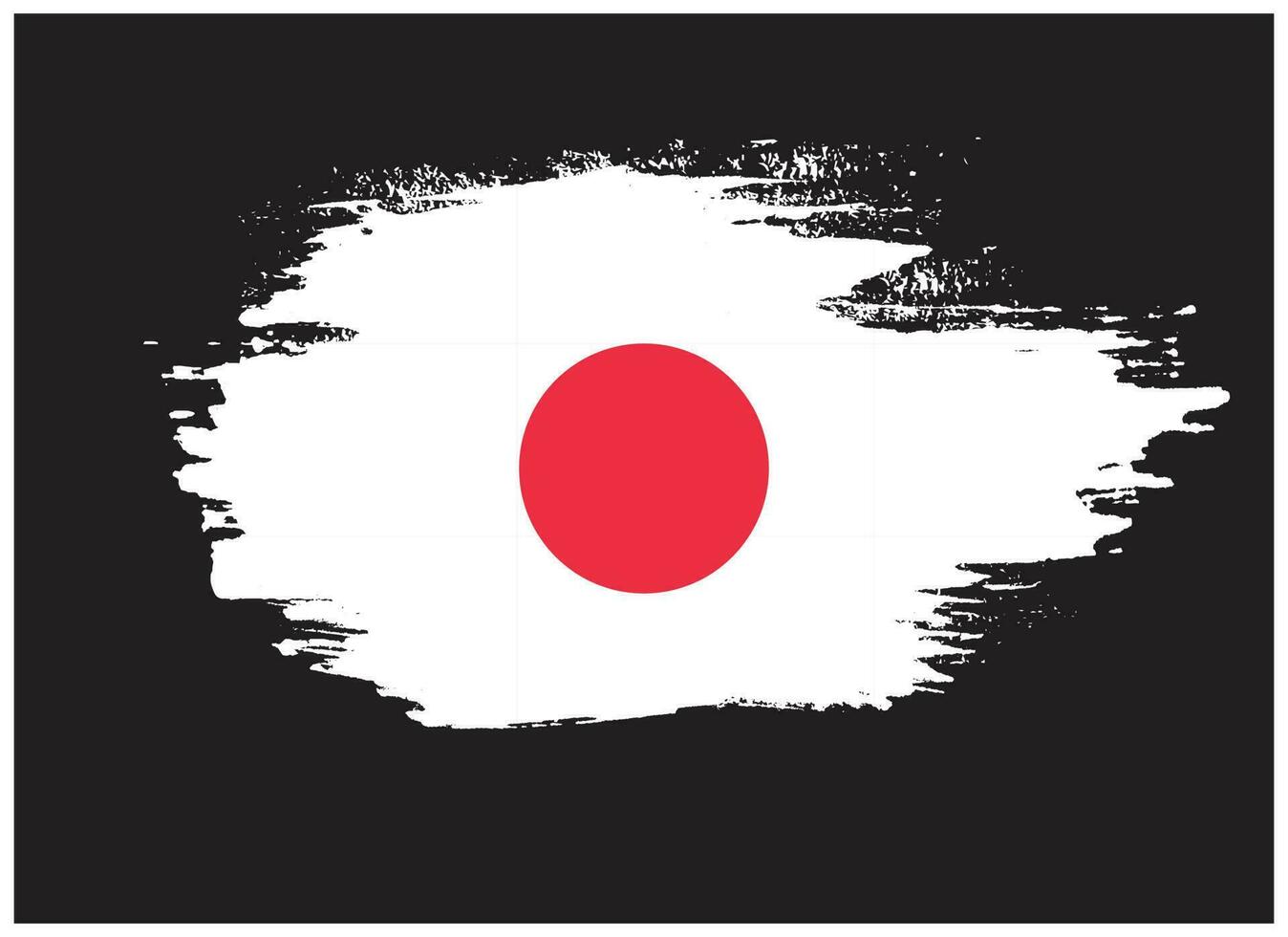 Japan penseel kader vlag vector