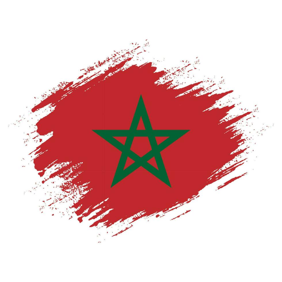 wijnoogst Marokko grunge vlag vector