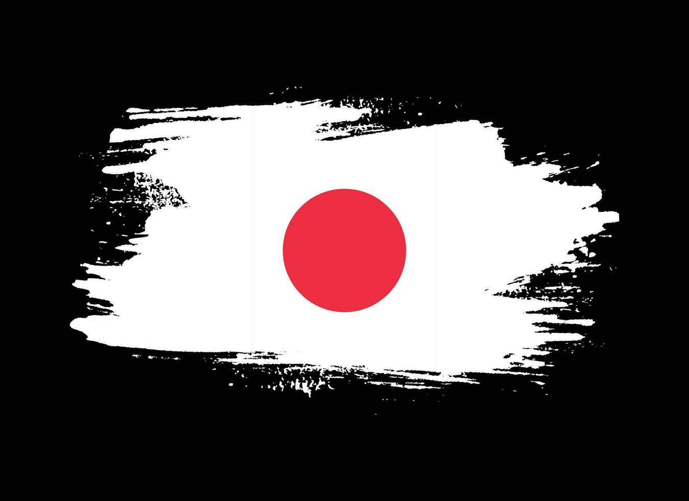 Japan borstel beroerte vlag vector