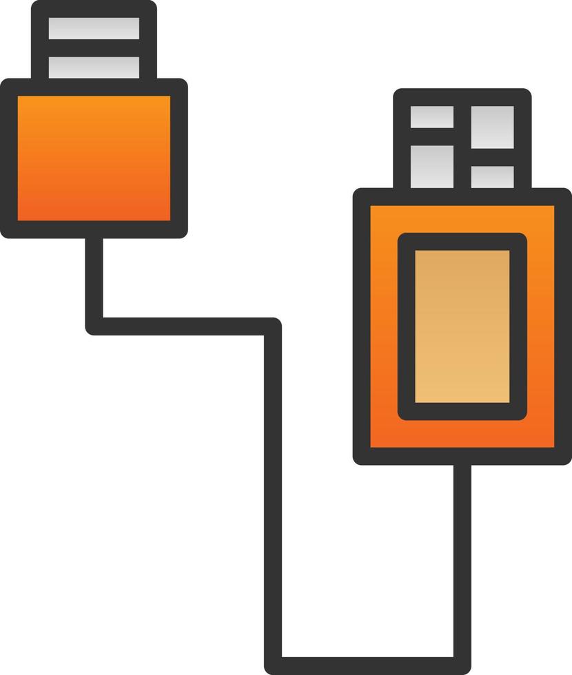 USB-kabel vector pictogram ontwerp