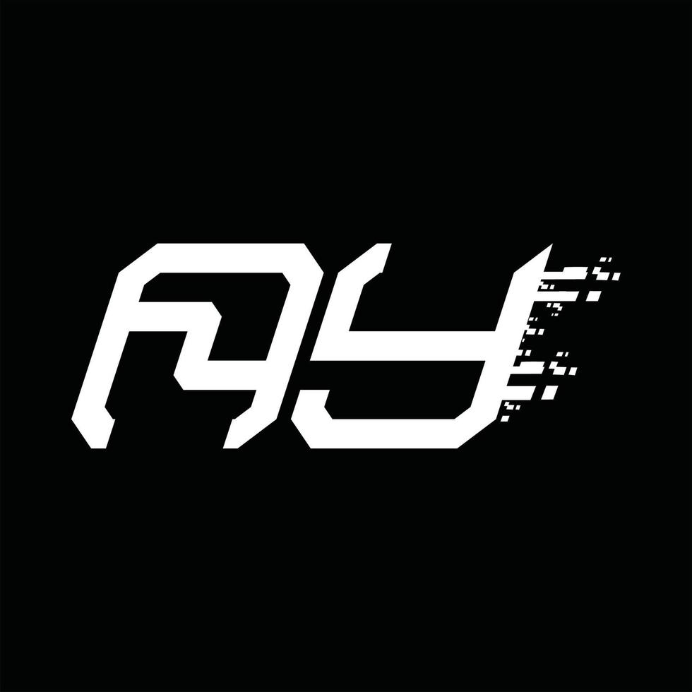 ay logo monogram abstract snelheid technologie ontwerp sjabloon vector