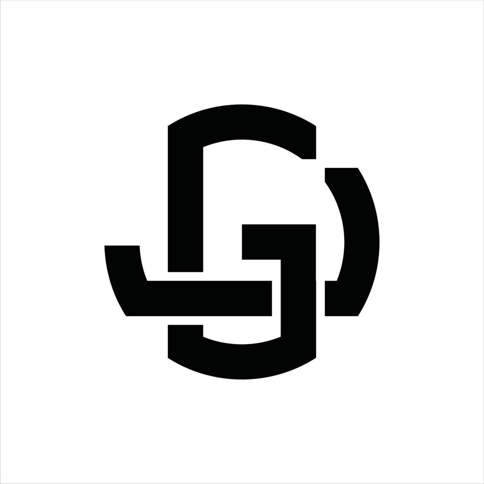 gj logo monogram ontwerp sjabloon vector