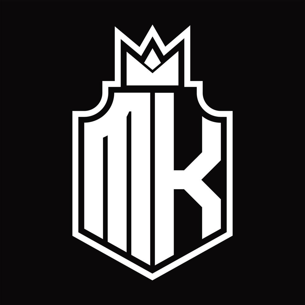 mk logo monogram ontwerp sjabloon vector