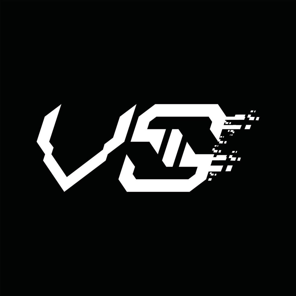 vs logo monogram abstract snelheid technologie ontwerp sjabloon vector