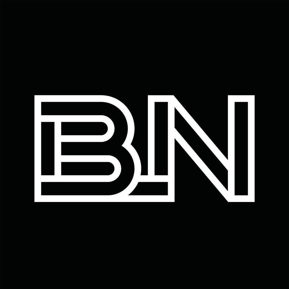 miljard logo monogram met lijn stijl negatief ruimte vector