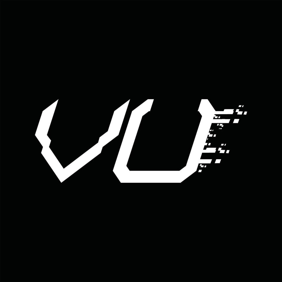 vu logo monogram abstract snelheid technologie ontwerp sjabloon vector