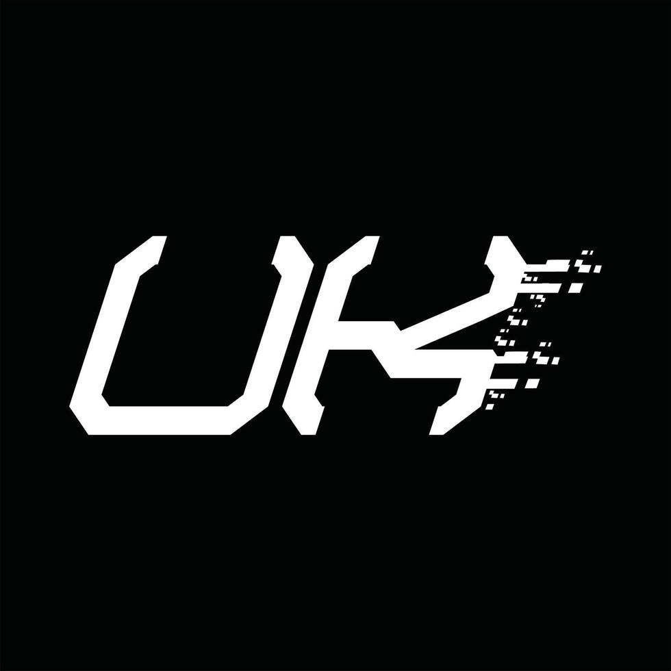 uk logo monogram abstract snelheid technologie ontwerp sjabloon vector