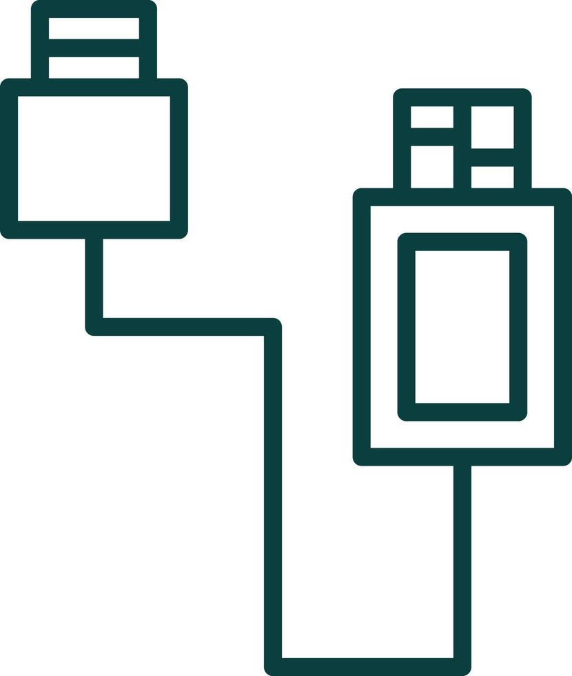 USB-kabel vector pictogram ontwerp