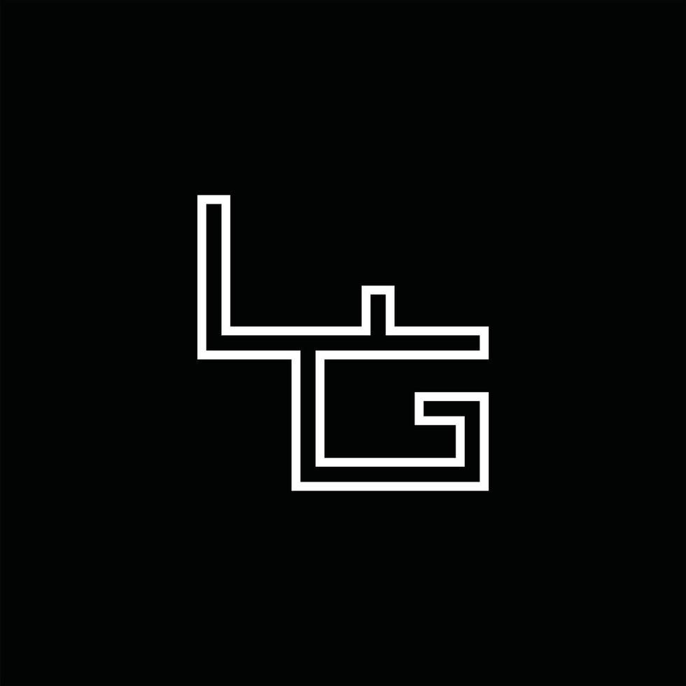 lg logo monogram met lijn stijl ontwerp sjabloon vector